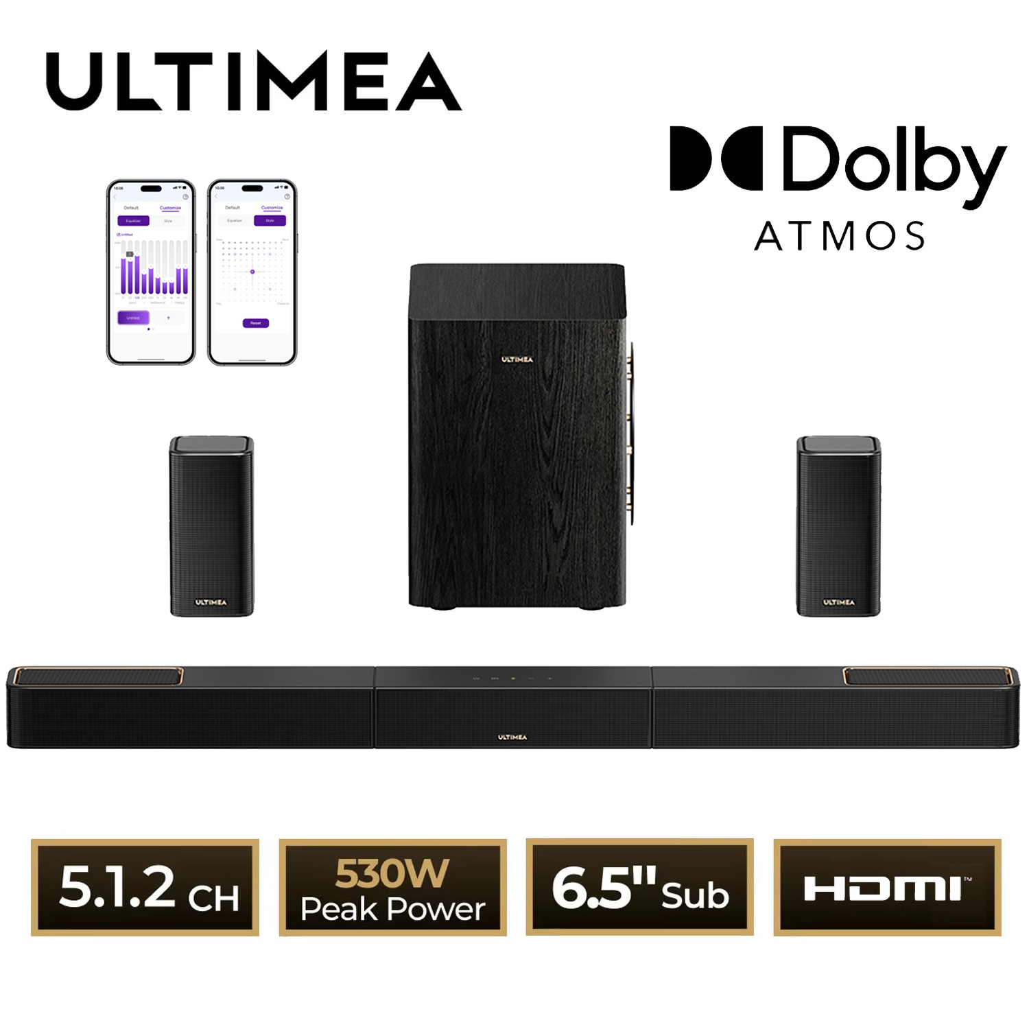 Home Cinema Dolby Atmos - ULTIMEA Skywave Series 5.1.2ch Sound Bar