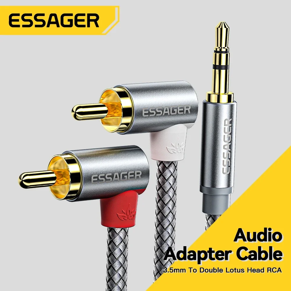 Home Cinema Installation - Essager 90 ° Angle RCA Audio