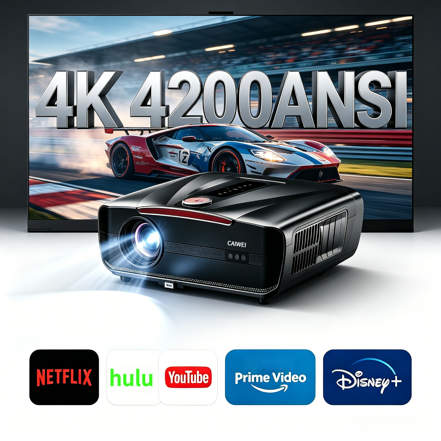 Home Cinema Experience - New 4K Smart Projector Netflix Official