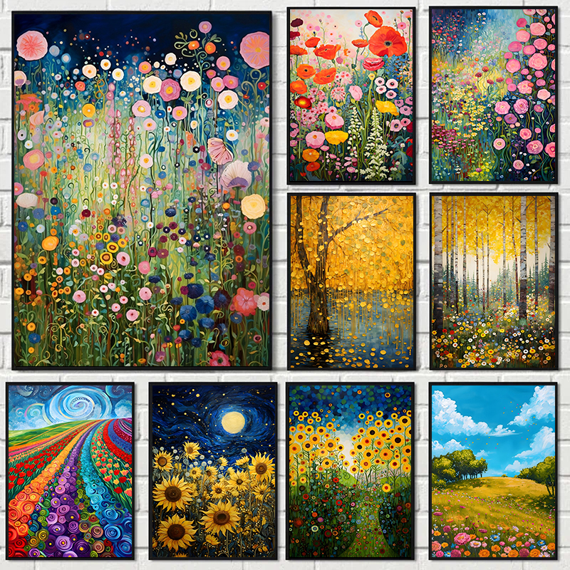 Home Cinema Wall Art - Abstract Flower Canvas Painting Modern Floral