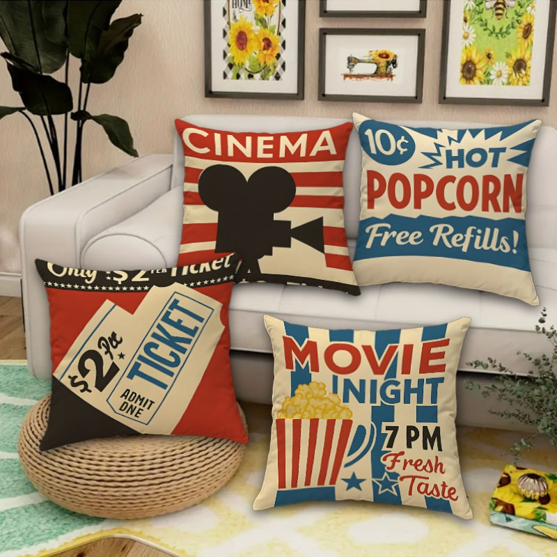 Home Cinema Tickets - 1PC 2D Flat Vintage Cinema Movie