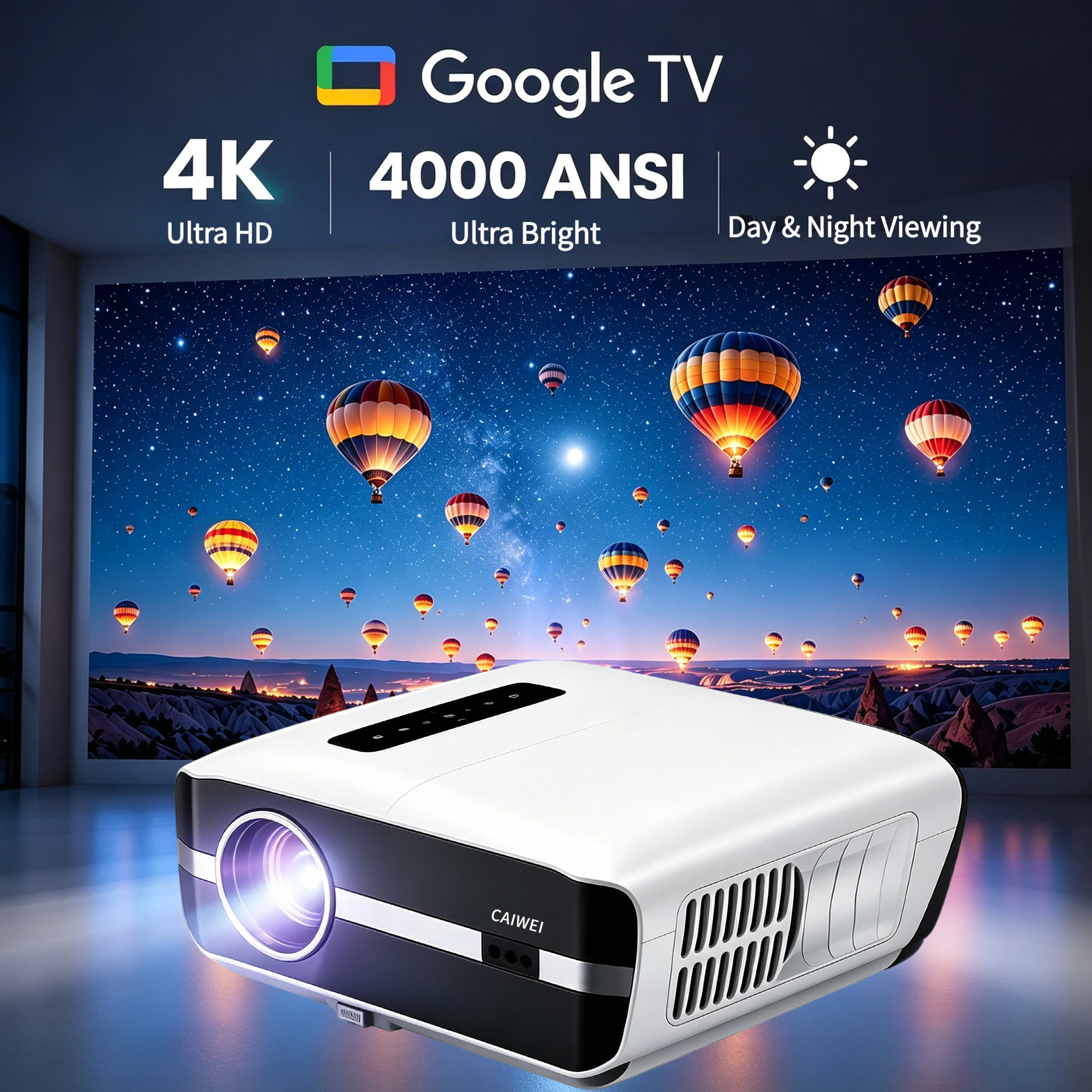 Home Cinema Experience - New 4k Projector Auto Focus Daytime