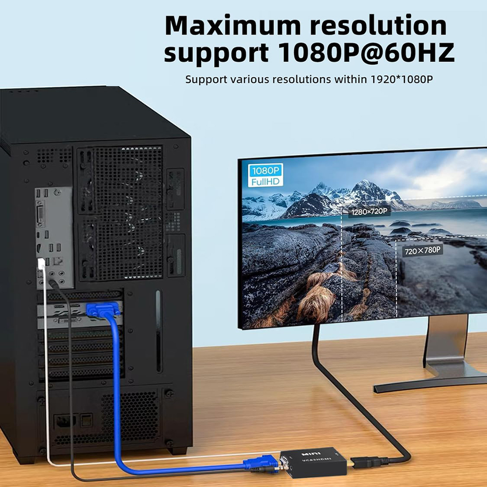 Mini VGA to HDMI-compatible Co - Home Cinema Portable recensione e prezzo