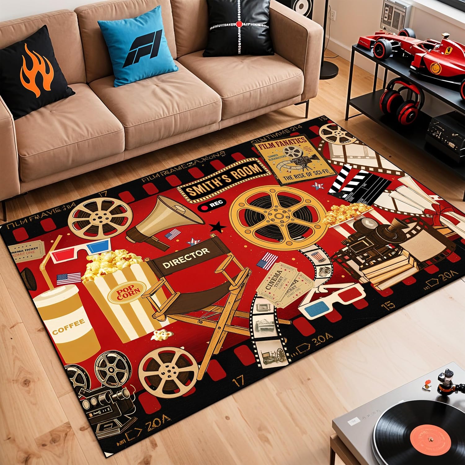 Custom Name Cinema Theme Carpe - Home Cinema Flooring recensione e prezzo