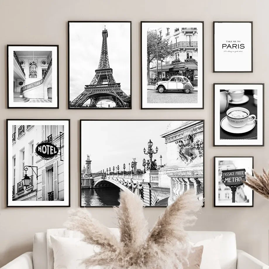Black White Paris Towel Cafe S - Home Cinema Wall Art recensione e prezzo