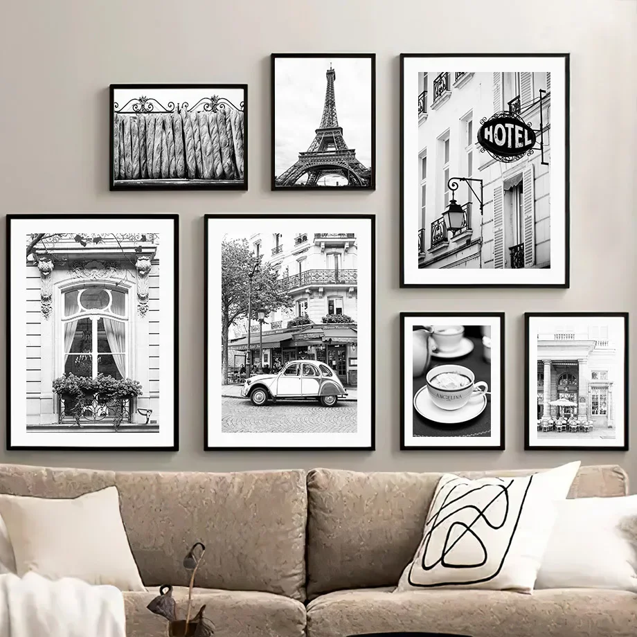 Black White Paris Towel Cafe S - Home Cinema Wall Art recensione e prezzo