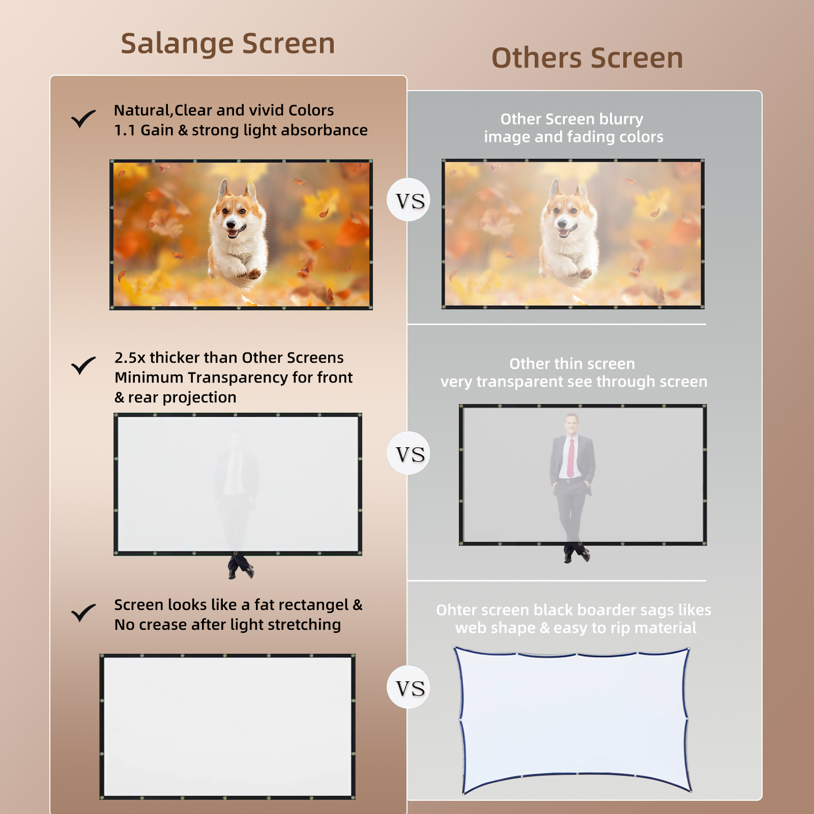 Salange Projector Screen 100 i - Home Cinema Portable recensione e prezzo