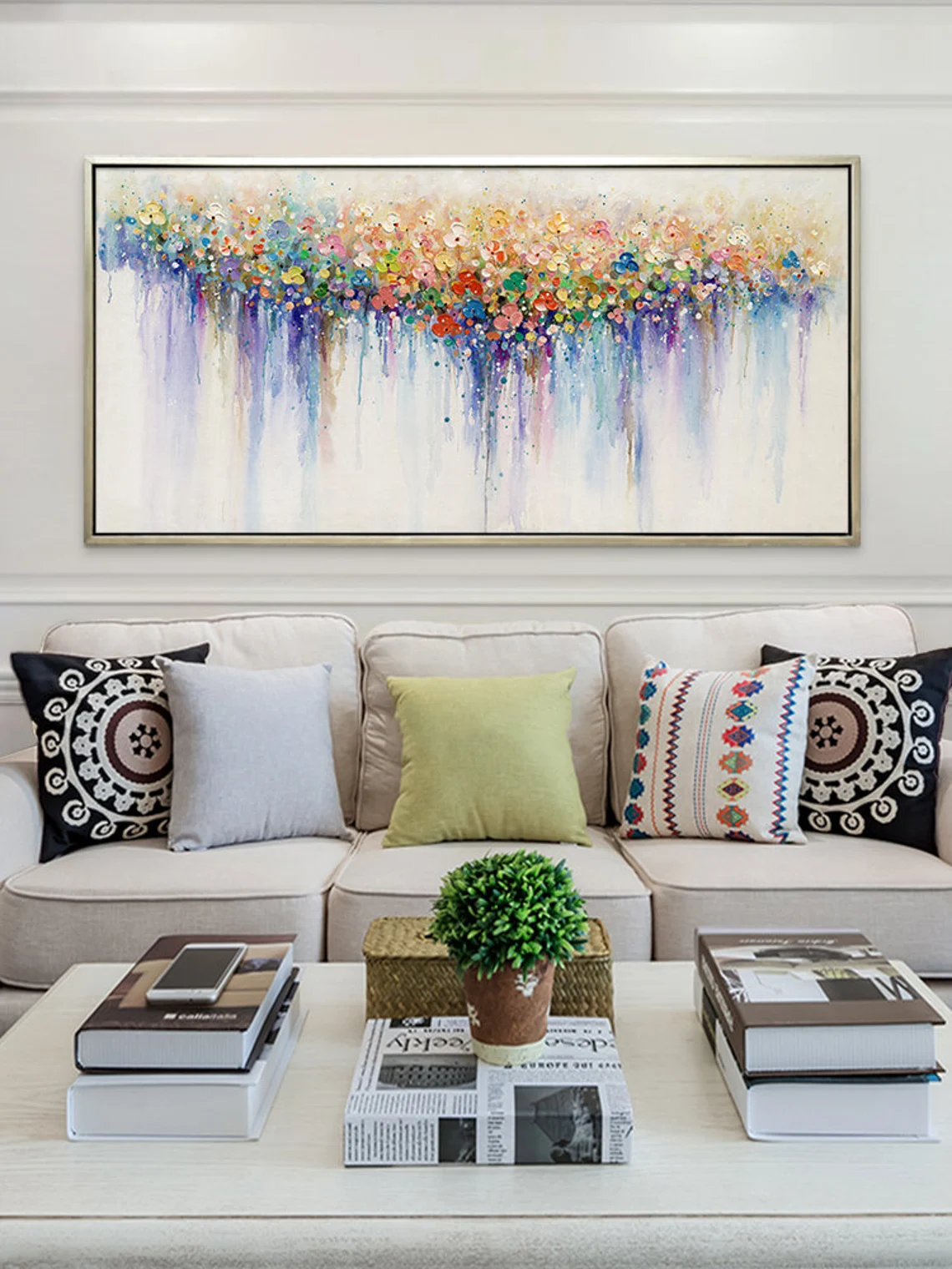 Colorful Flower Painting on Ca - Home Cinema Wall Art recensione e prezzo