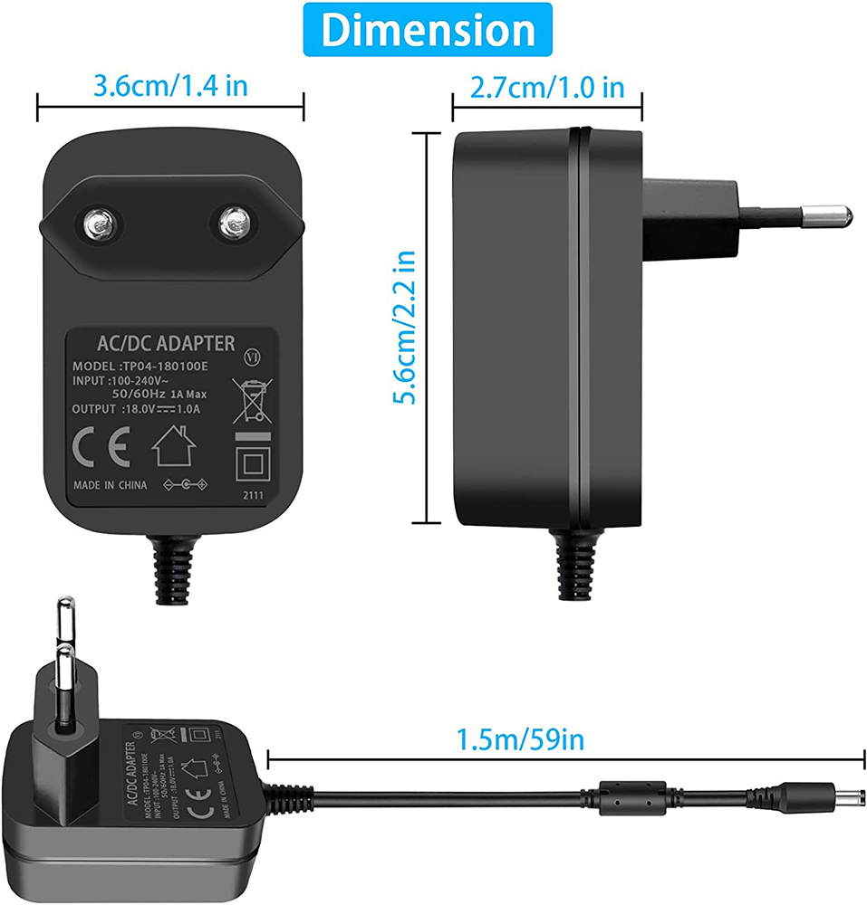18V 1A Power Supply Adapter AC - Home Cinema Tv recensione e prezzo