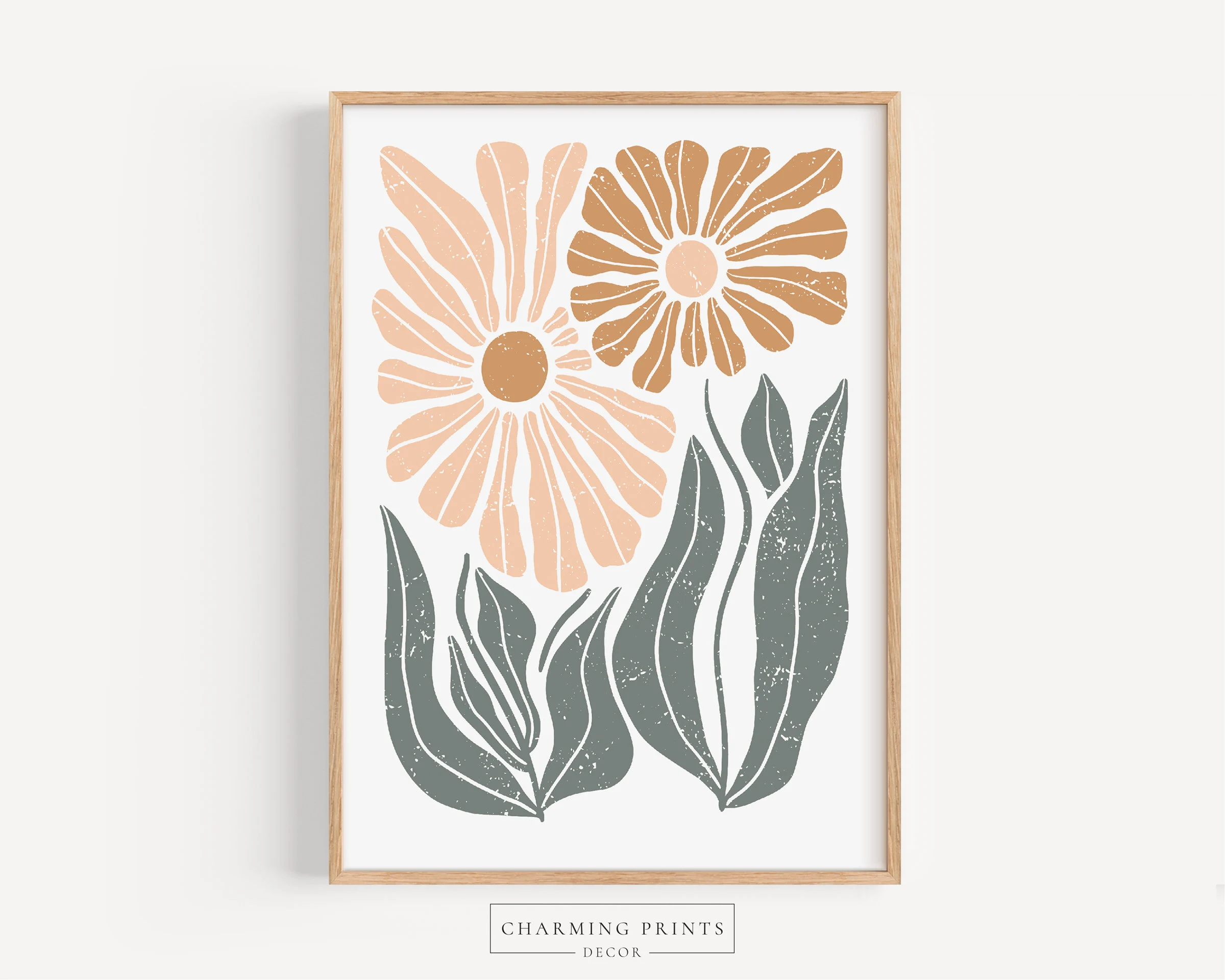 Boho Abstract Floral Canvas Wa - Home Cinema Wall Art recensione e prezzo