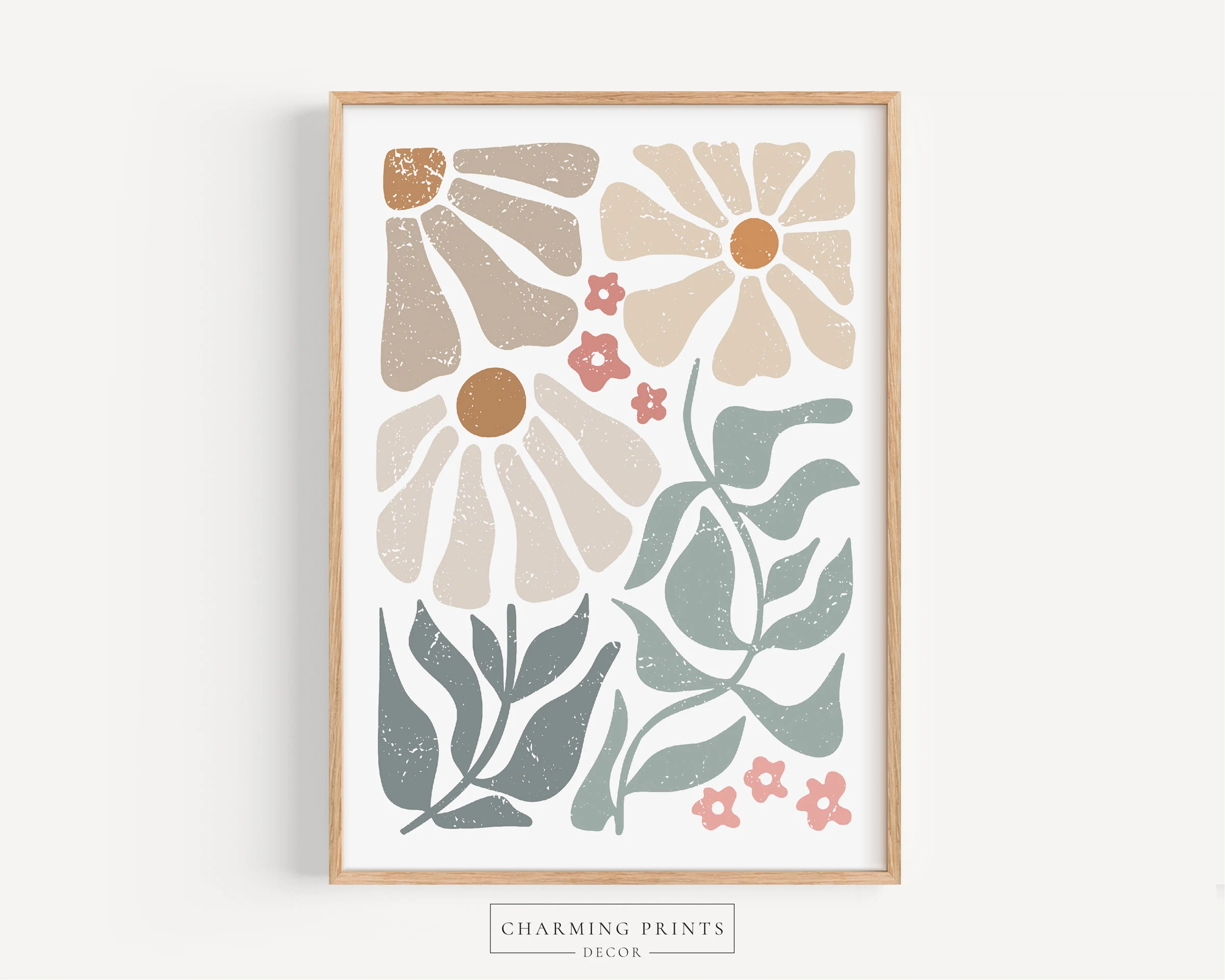 Boho Abstract Floral Canvas Wa - Home Cinema Wall Art recensione e prezzo
