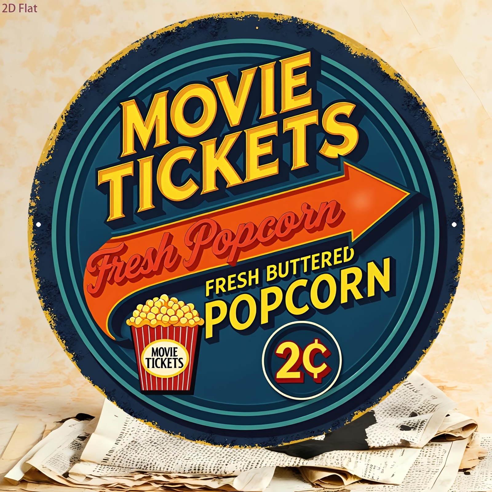 2D Flat 1pc Aluminum Sign, Vin - Home Cinema Tickets recensione e prezzo