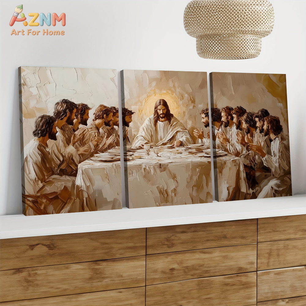 3PCS The Last Supper Abstract  - Home Cinema Wall Art recensione e prezzo
