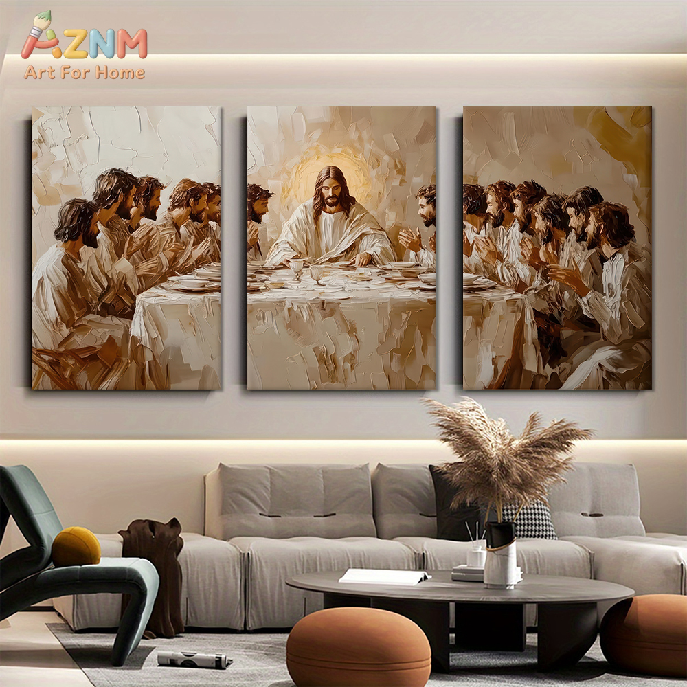 3PCS The Last Supper Abstract  - Home Cinema Wall Art recensione e prezzo