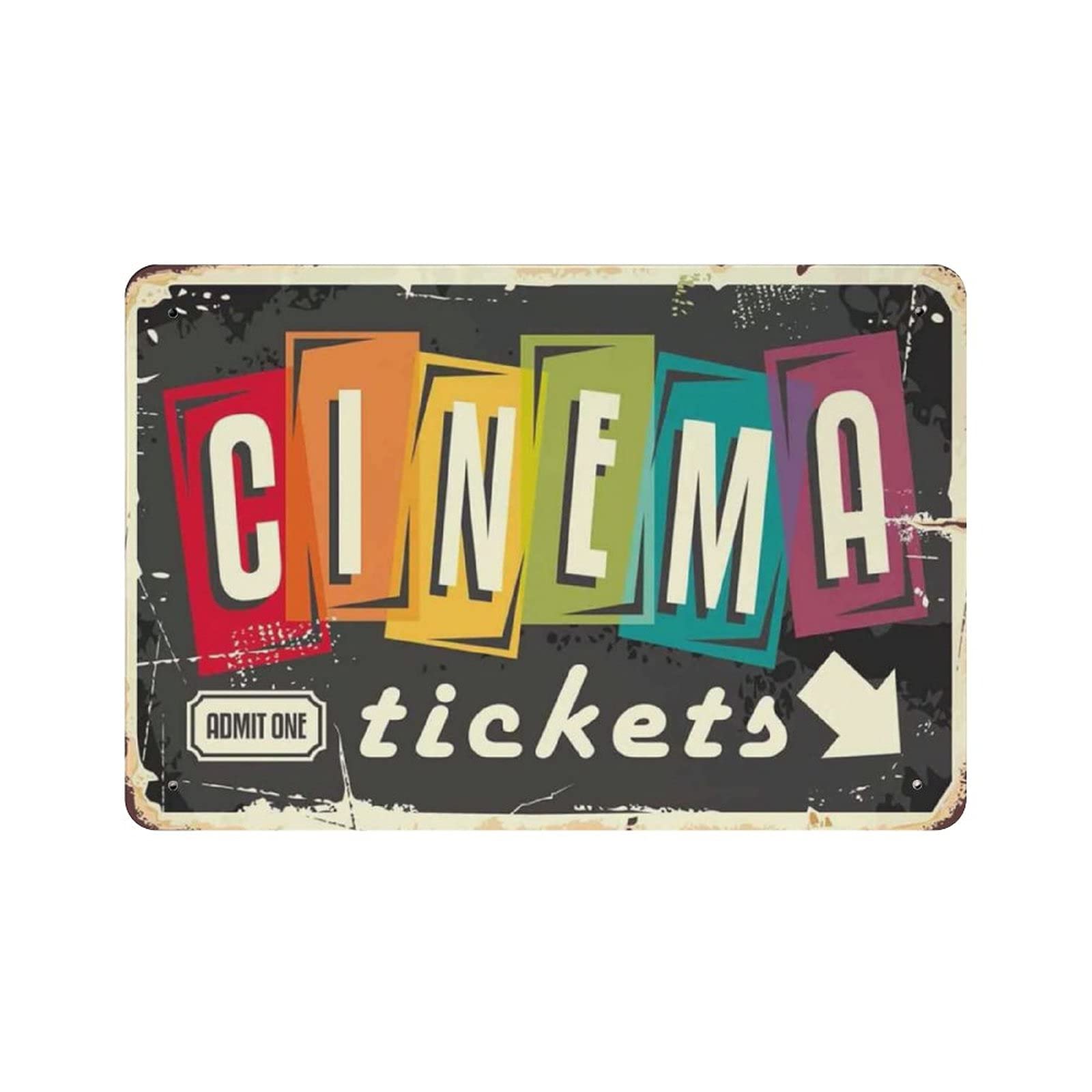 Metal Tin Sign Cinema Tickets  - Home Cinema Tickets recensione e prezzo