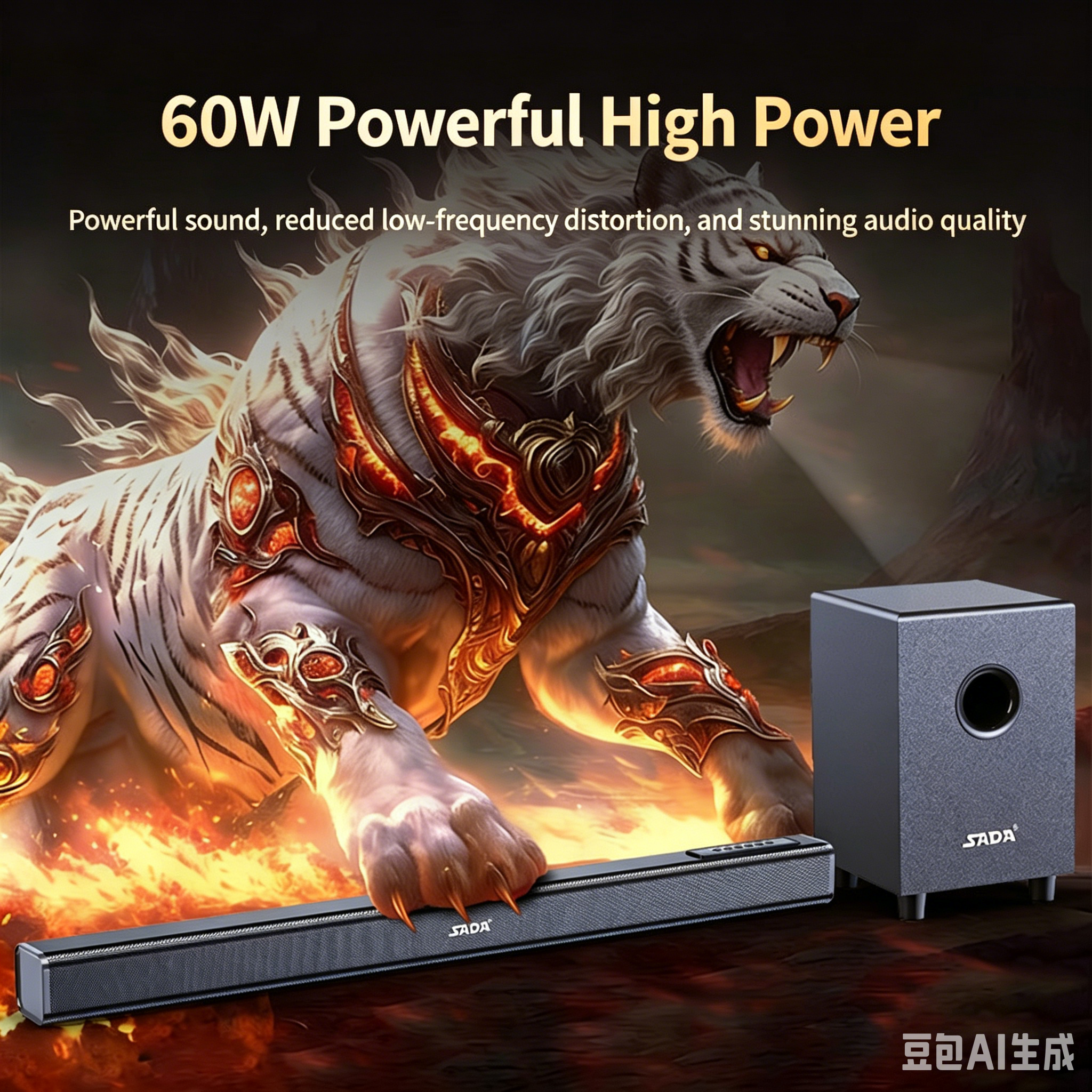 Soundbar with Subwoofer, SADA  - Home Cinema Dolby Atmos recensione e prezzo