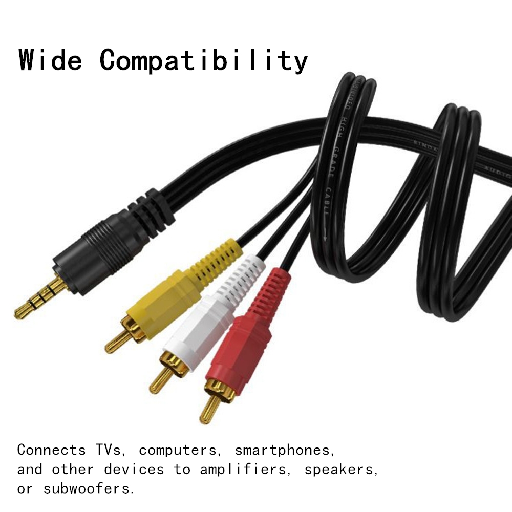 3.5mm to 3 RCA Audio Video Cab - Home Cinema Player recensione e prezzo