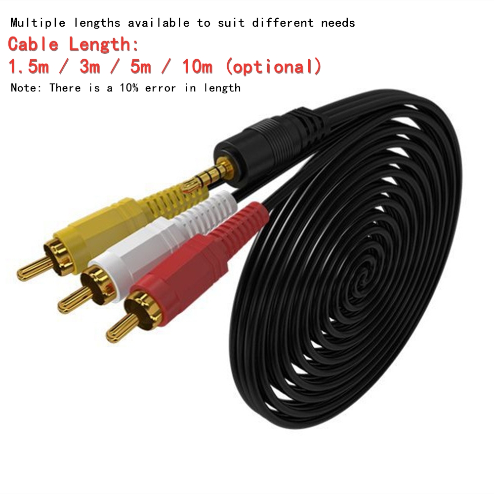3.5mm to 3 RCA Audio Video Cab - Home Cinema Player recensione e prezzo