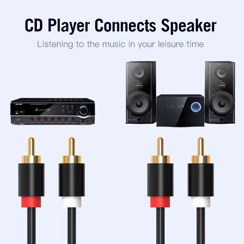 HIFI Stereo RCA Cable 2RCA to  - Home Cinema Installation recensione e prezzo