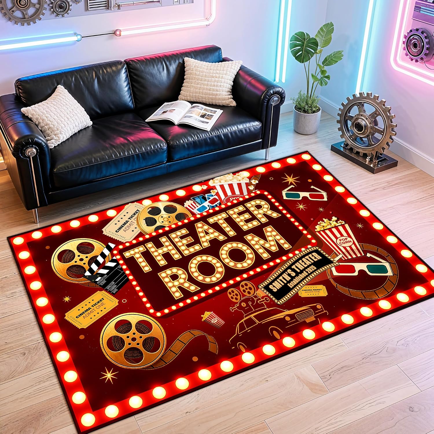 Movie Night Area Rug Home Thea - Home Cinema Flooring recensione e prezzo