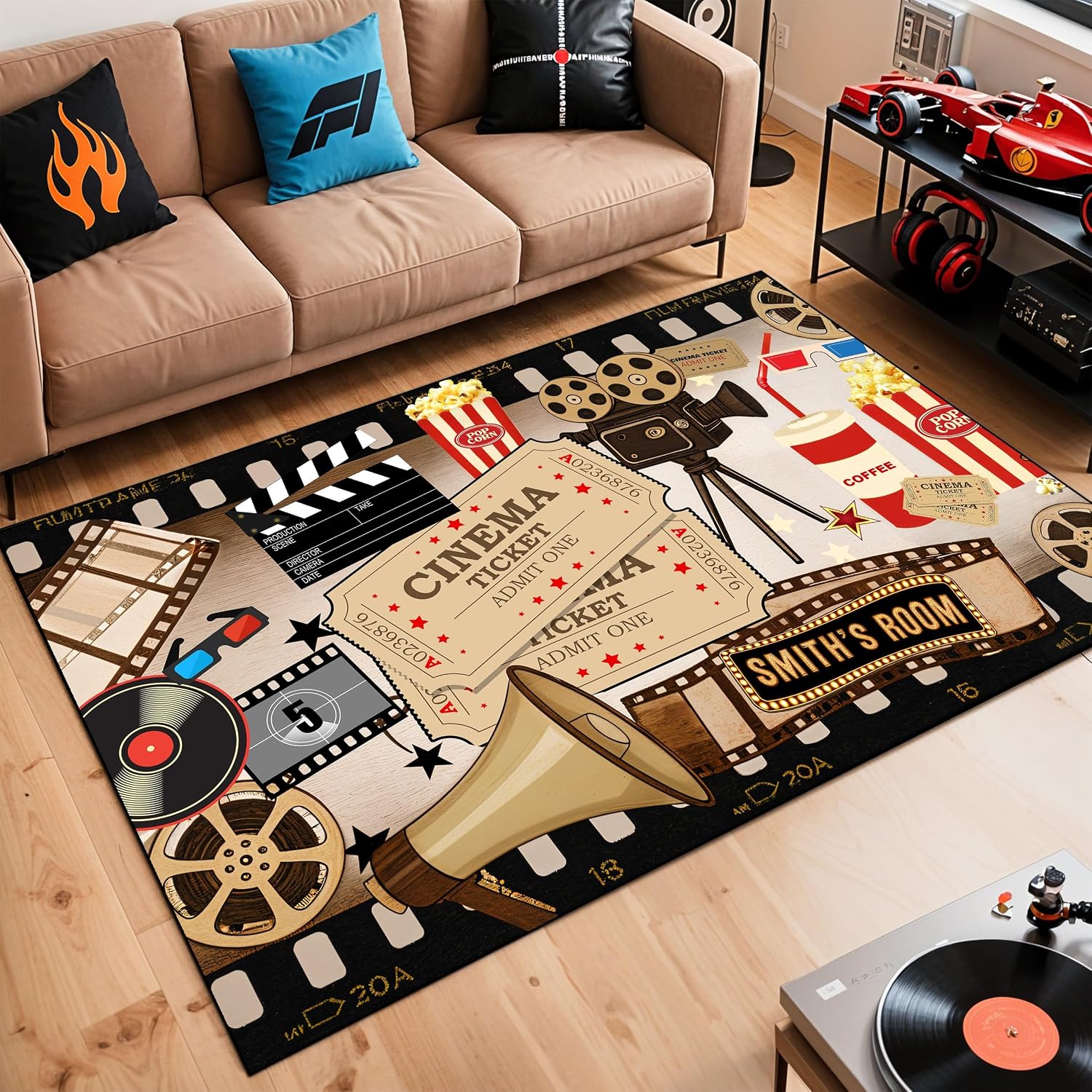 Personalized Name Cinema Carpe - Home Cinema Flooring recensione e prezzo