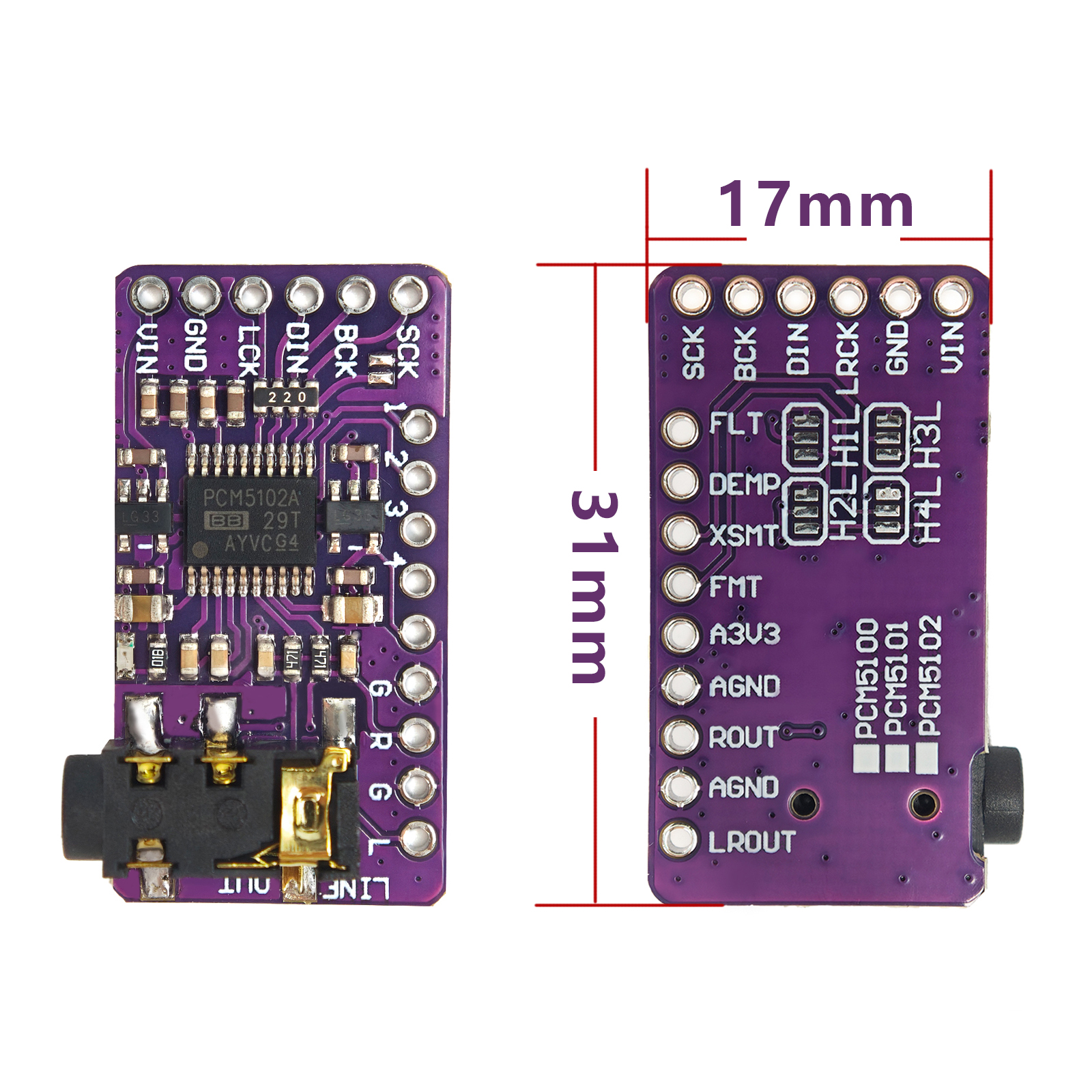PCM5102A I2S DAC Decoder Modul - Surround Sound Decoder recensione e prezzo