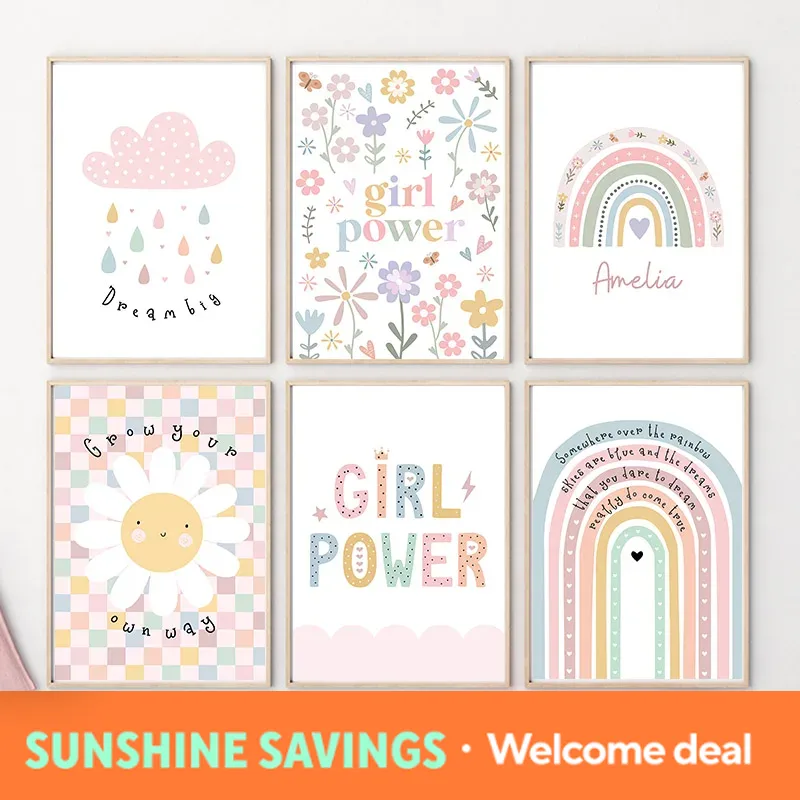 Sun Flower Rainbow Cloud Heart - Home Cinema Wall Art recensione e prezzo