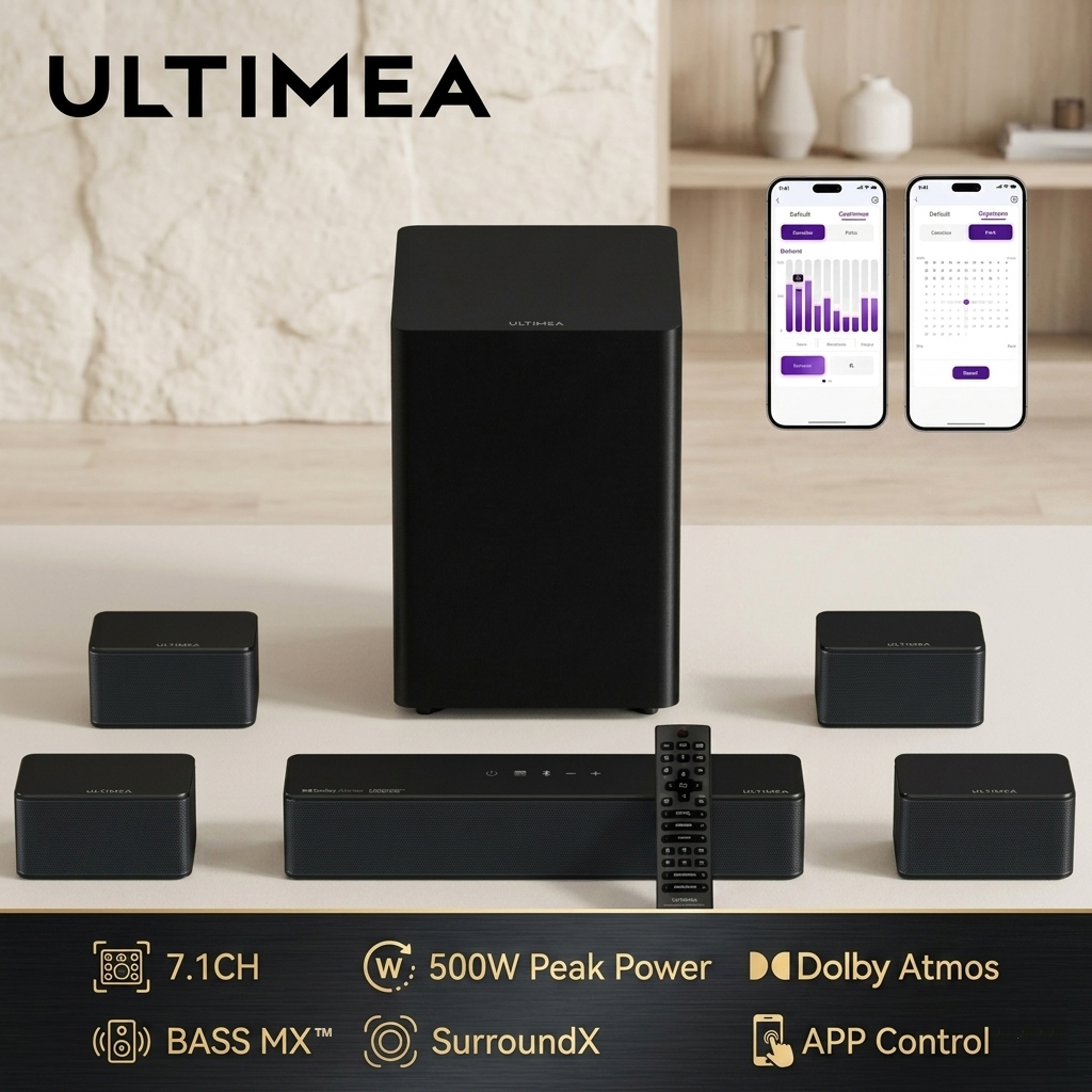 ULTIMEA Poseidon D80 Boom 7.1c - Home Cinema Dolby Atmos recensione e prezzo