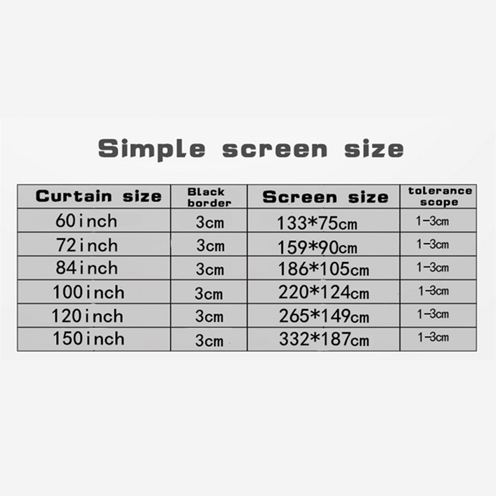 16:9 Simple Projector Curtain  - Home Cinema Portable recensione e prezzo
