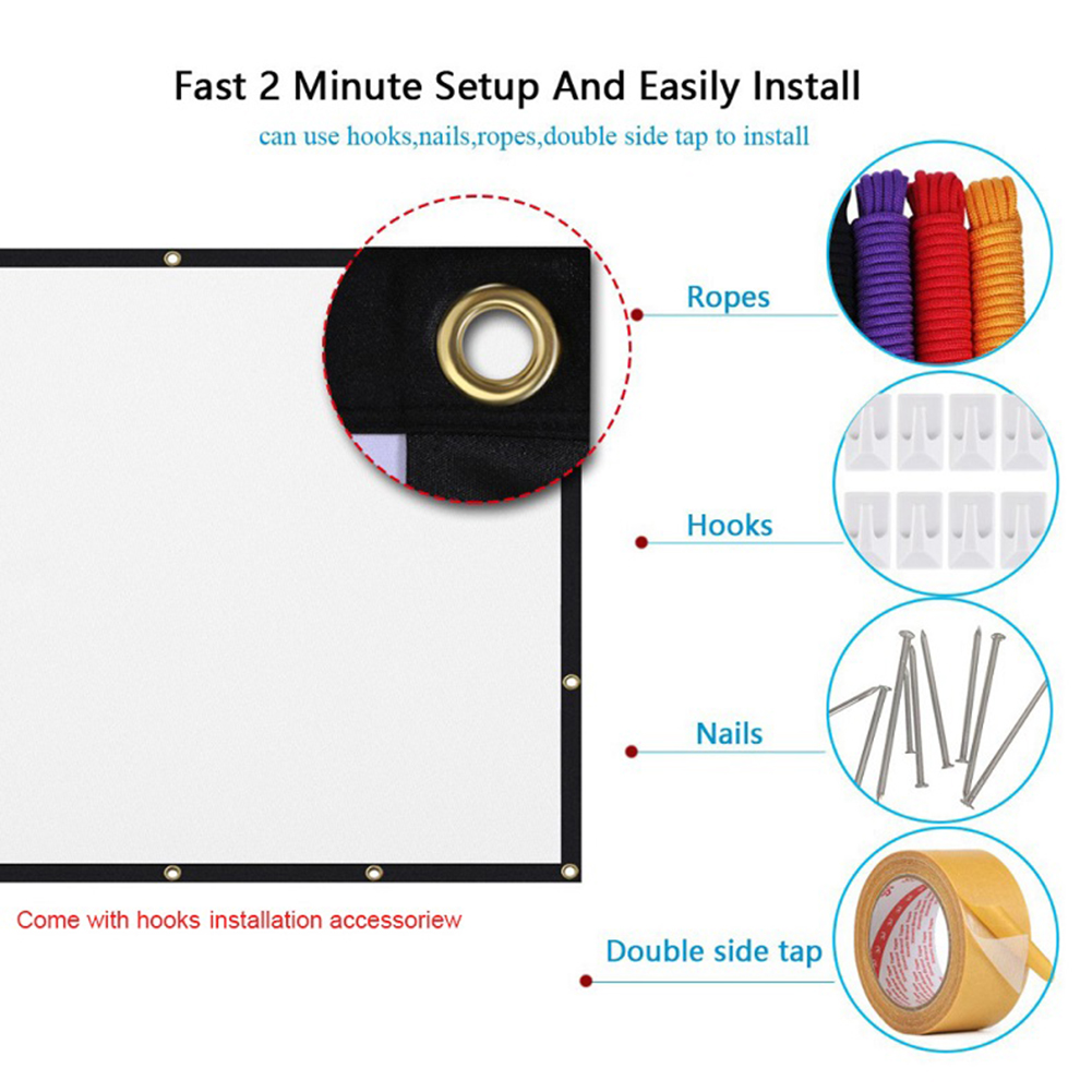16:9 Simple Projector Curtain  - Home Cinema Portable recensione e prezzo