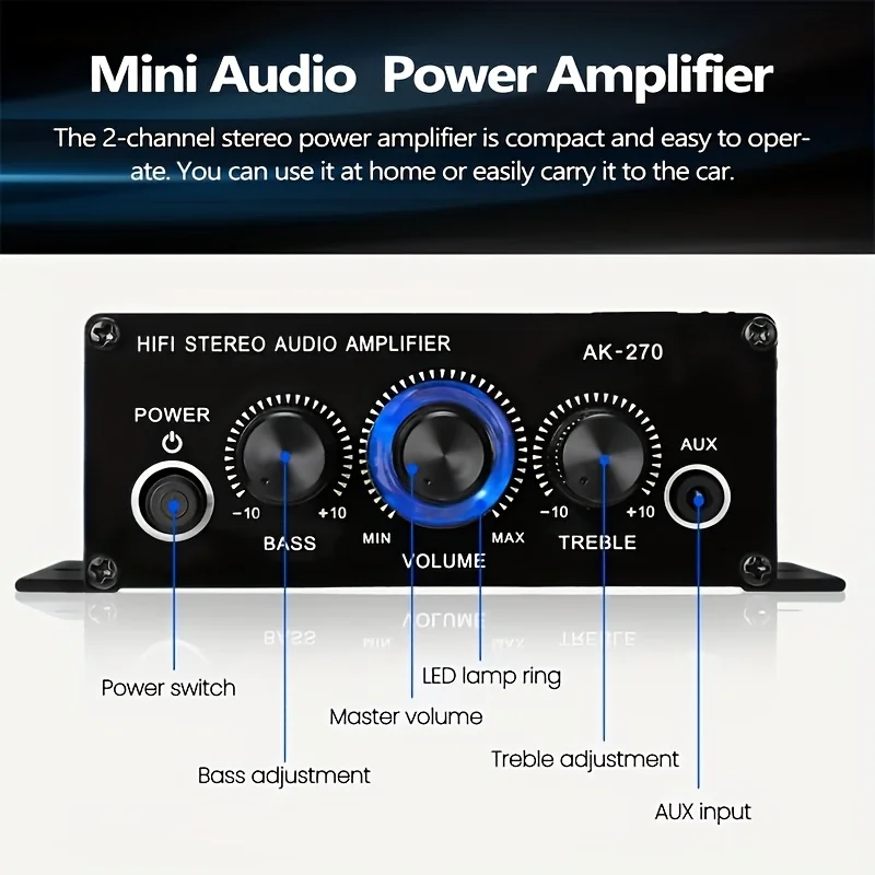 AK-270 400W Mini Power Amplifi - Home Cinema Installation recensione e prezzo