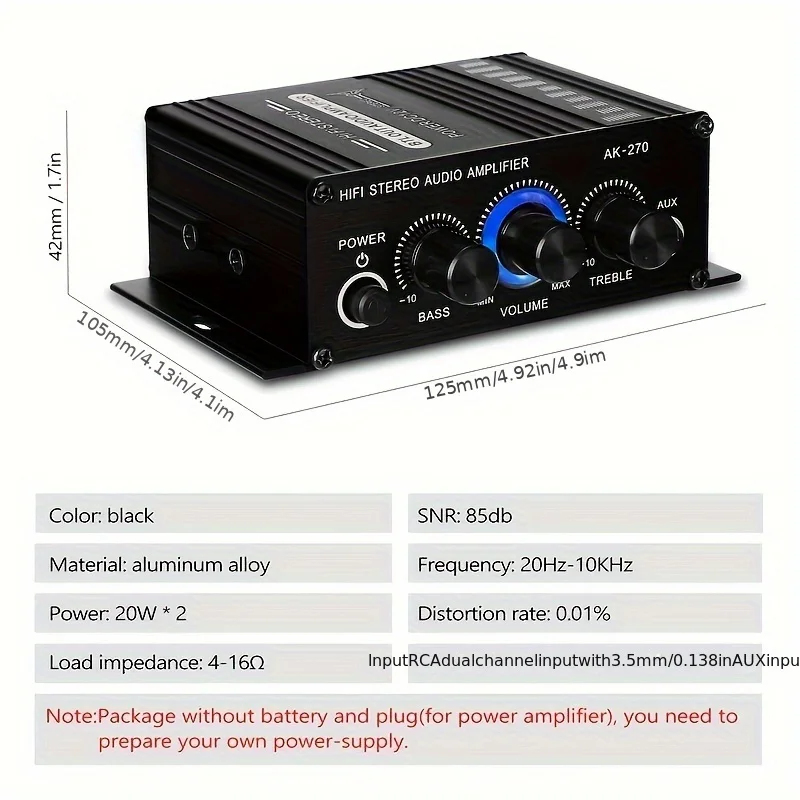 AK-270 400W Mini Power Amplifi - Home Cinema Installation recensione e prezzo