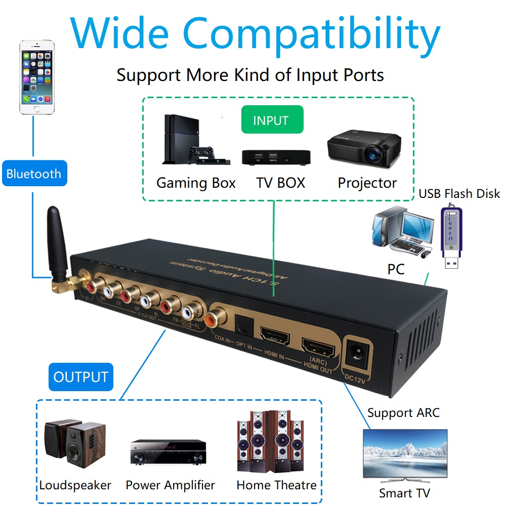 DTS Dolby Digital Audio 5.1 De - Surround Sound Decoder recensione e prezzo